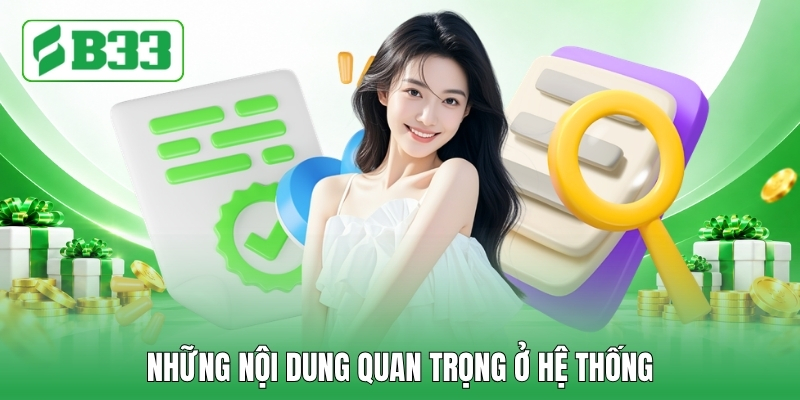 Những nội dung quan trọng ở hệ thống